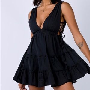 Princess Polly Krissa Mini Dress size 4 black